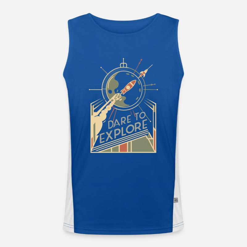 Dare to explore into the unknown Men's Functional Contrast Tank Top 