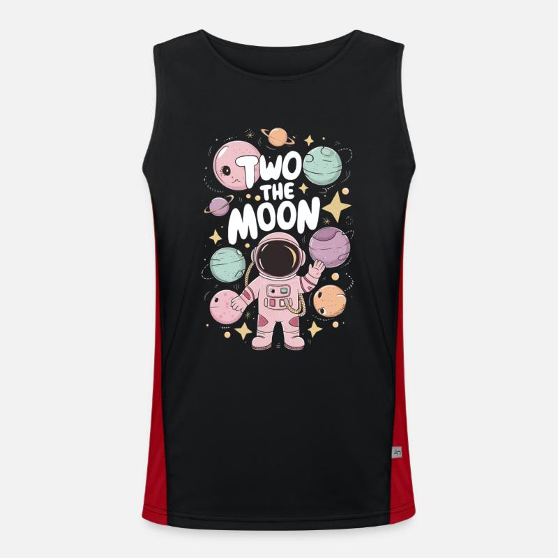 Second Birthday Space Adventure - Men's Functional Contrast Tank Top - black/red