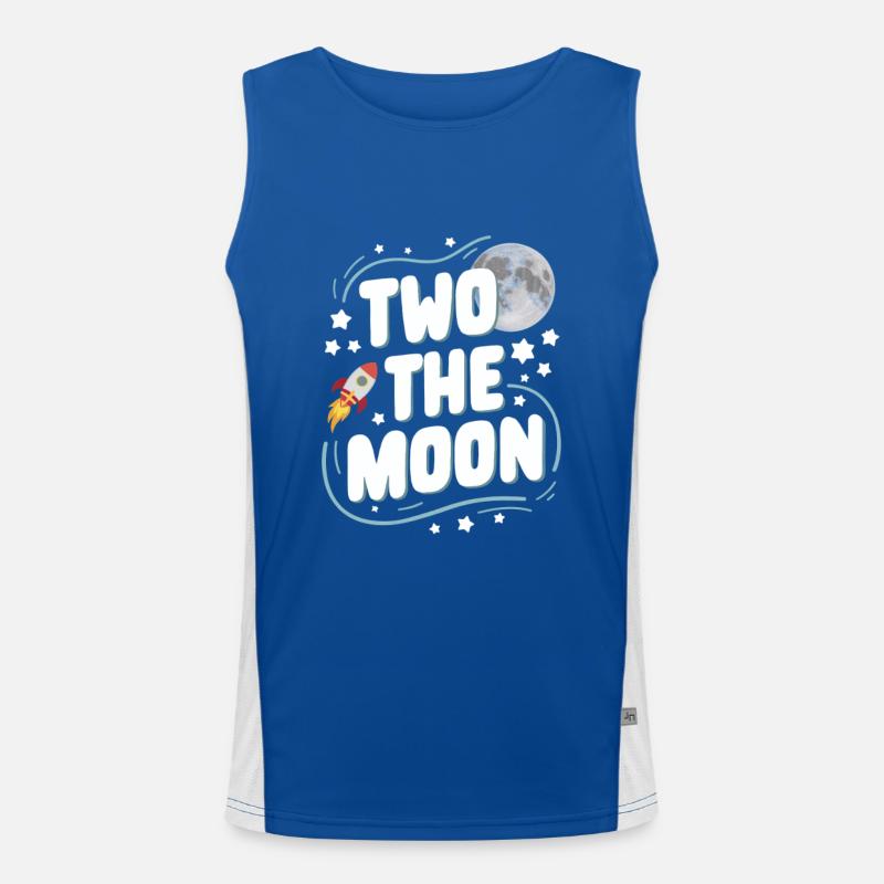 Second Birthday Space Celebration Men's Functional Contrast Tank Top 