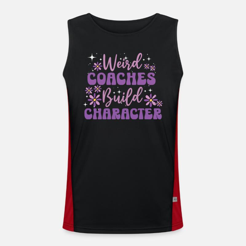 Seltsame Coaches Bilden Charakter Trainer Funktionelles Kontrast-Tank Top für Männer 