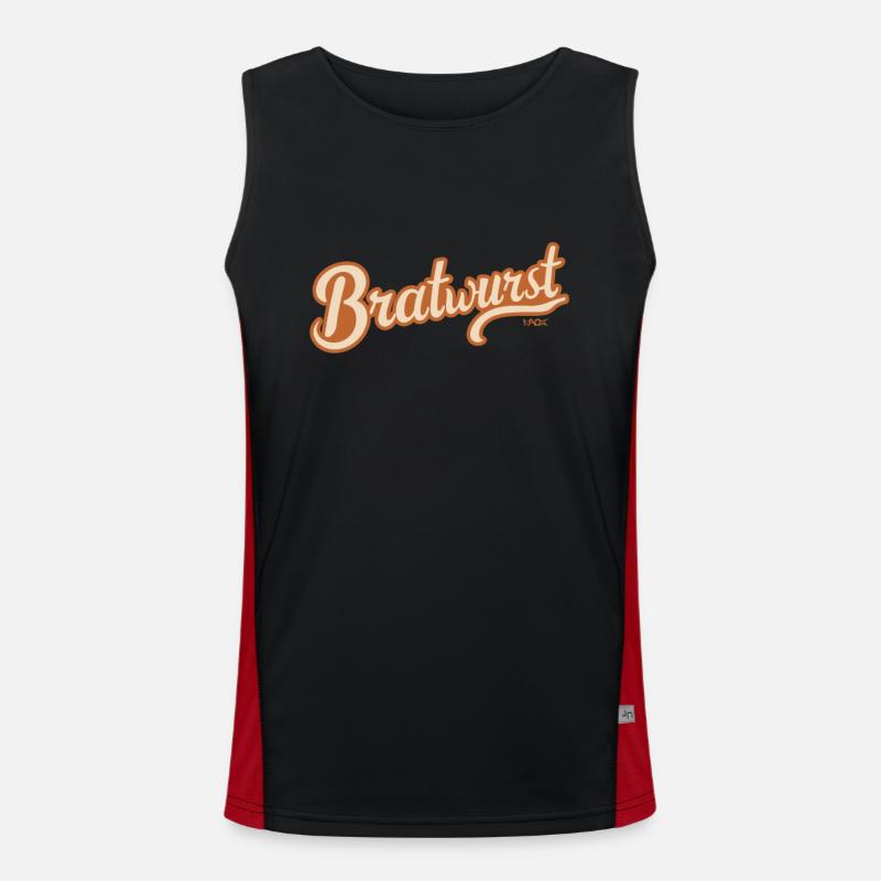 Bratwurst Funktionelles Kontrast-Tank Top für Männer 