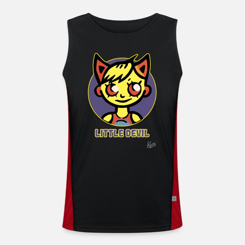Little devil or little she-devil Men's Functional Contrast Tank Top 