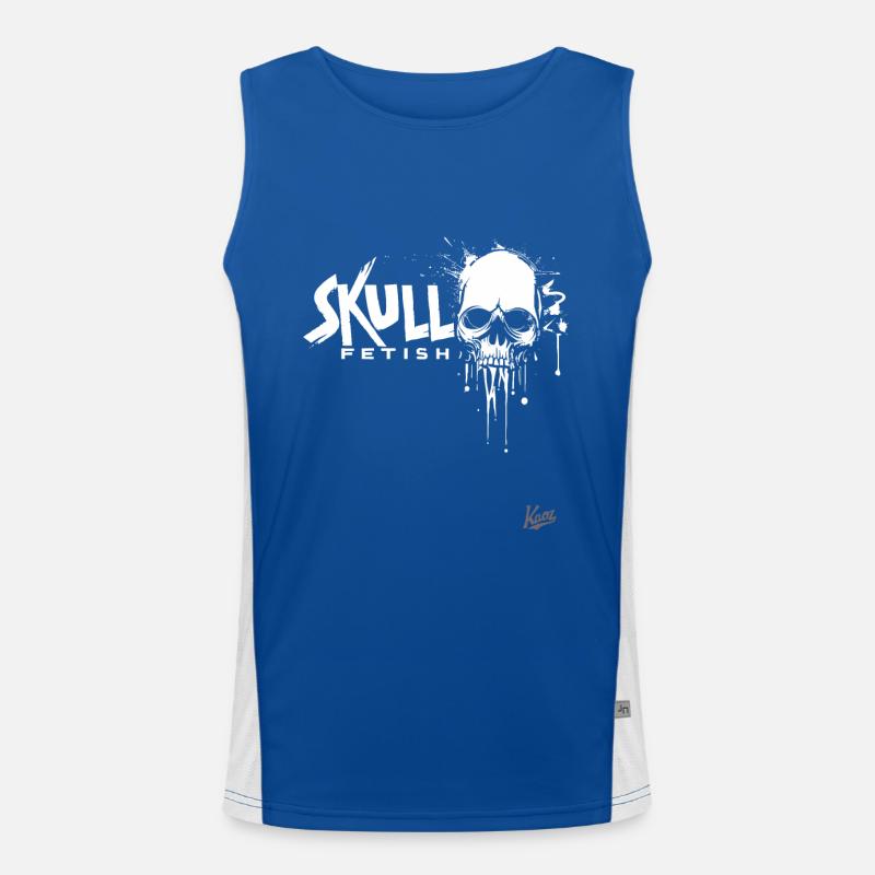 Skull Fetish: Skulls with Style Men's Functional Contrast Tank Top 