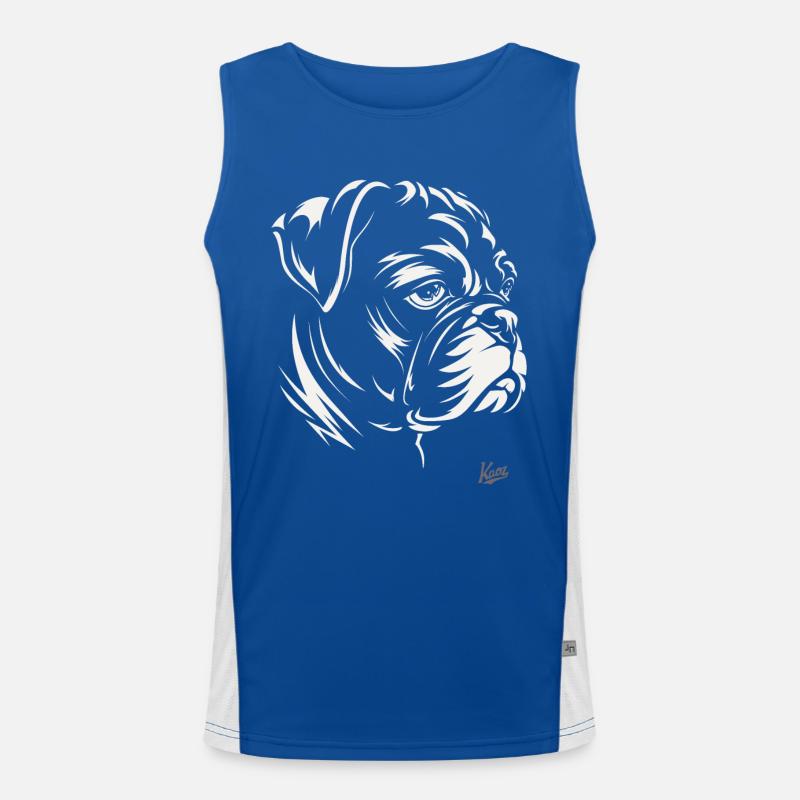 Bestial good : conception du chien Boxer Débardeur respirant contrasté Homme 