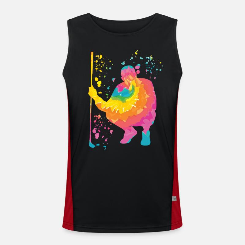 Golfer Colorsplash Kinder Miniaturgolf Funktionelles Kontrast-Tank Top für Männer 