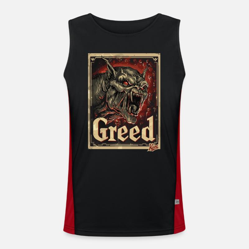 Créature infernale – Monstre de cupidité Débardeur respirant contrasté Homme 
