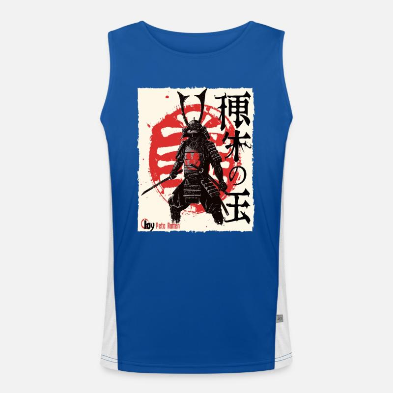 Japanischer Edo Samurai Funktionelles Kontrast-Tank Top für Männer 