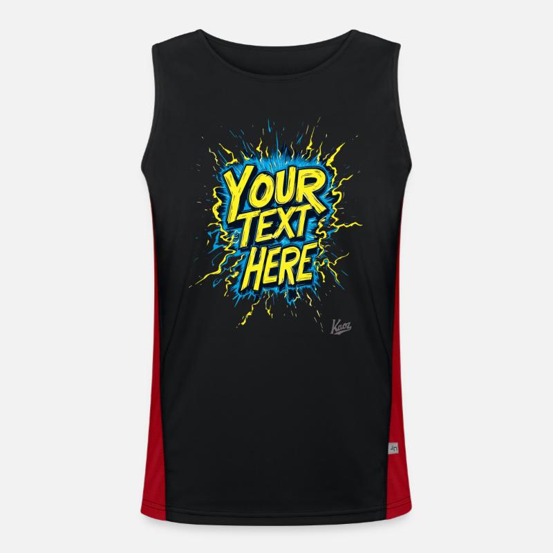 Your text Your style: Create your own design Men's Functional Contrast Tank Top 