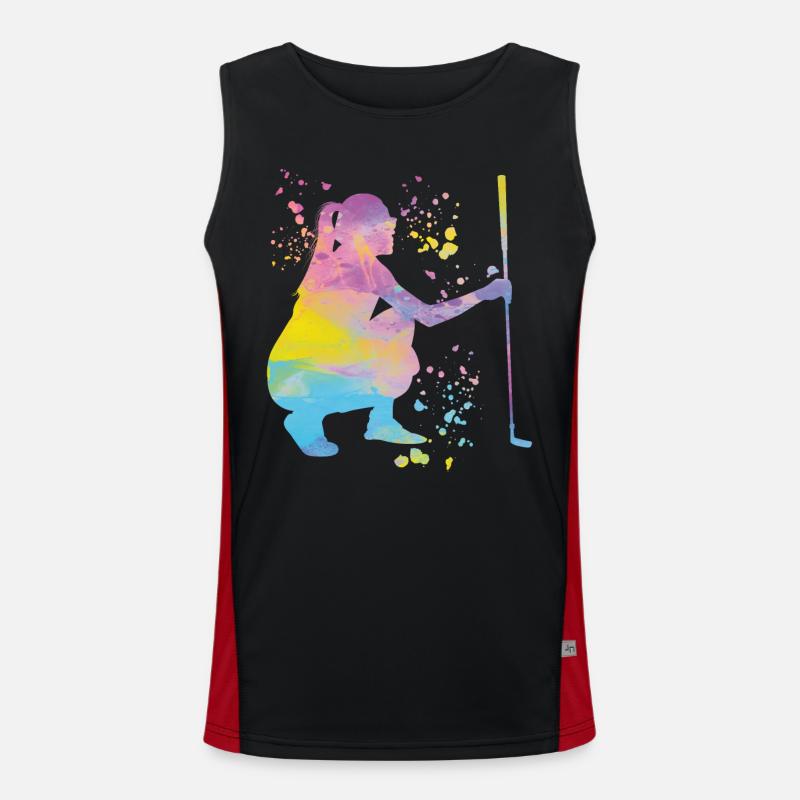 Golfer Colorsplash Kinder Miniaturgolf Funktionelles Kontrast-Tank Top für Männer 