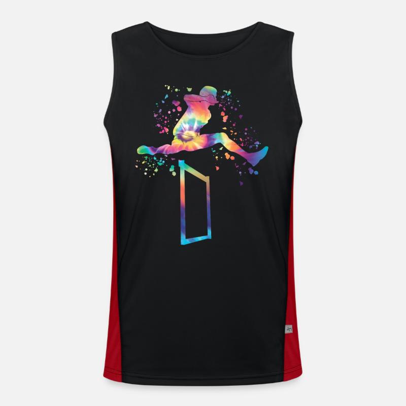 Hurdle Run Obstacle Course Kids Hurdle Run Men's Functional Contrast Tank Top 