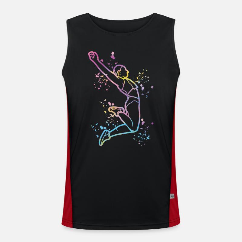 Weitspringer Weitspringen Kinder Weitsprung Funktionelles Kontrast-Tank Top für Männer 