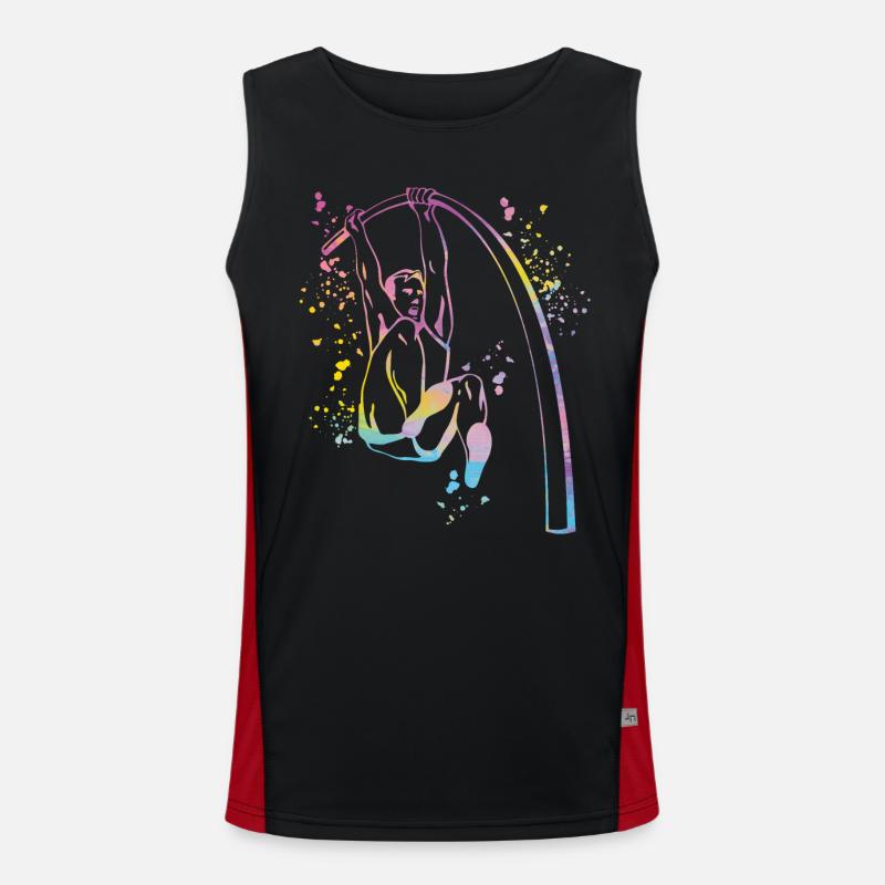 Pole Vaulter Kids Pole Vault - Men's Functional Contrast Tank Top - black/red