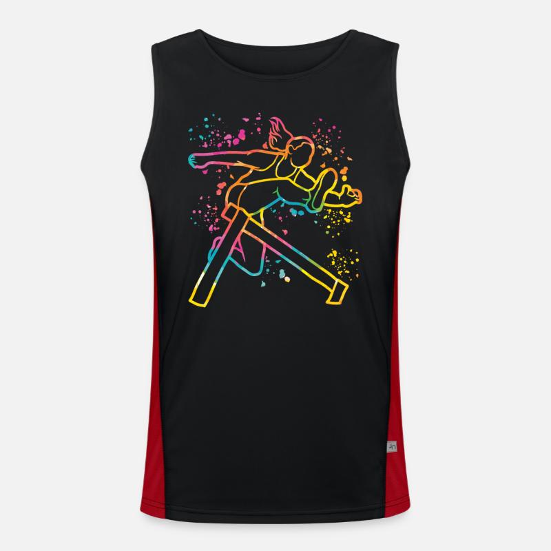 Hurdle Run Obstacle Course Kids Hurdle Run Men's Functional Contrast Tank Top 