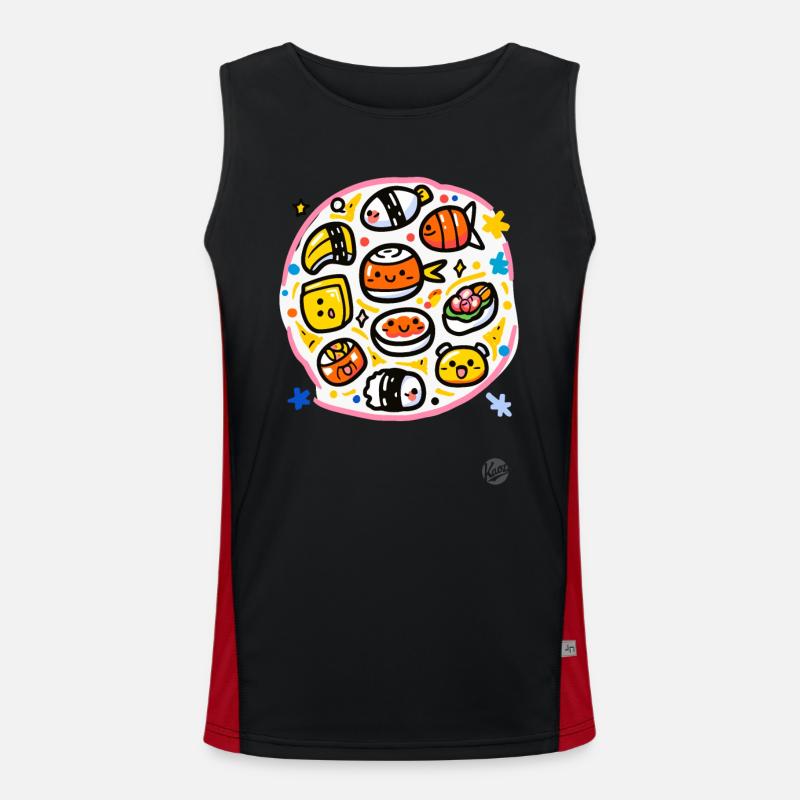 Sushi Himmel Funktionelles Kontrast-Tank Top für Männer 