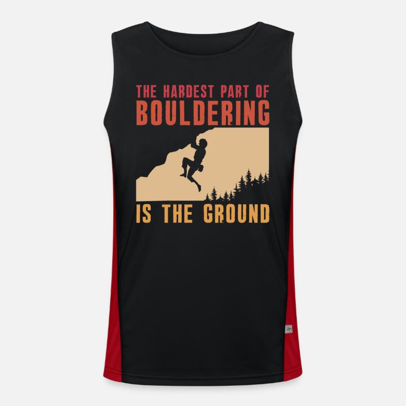 Bouldern Boulderer Boulder Funktionelles Kontrast-Tank Top für Männer 