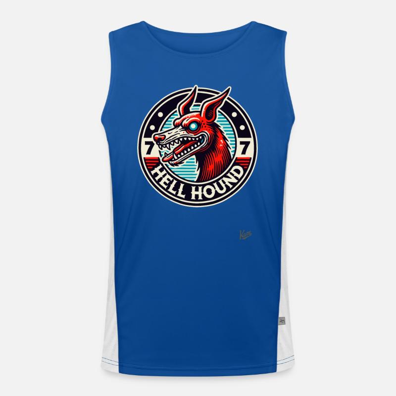 The dog from hell, a hellhound Men's Functional Contrast Tank Top 