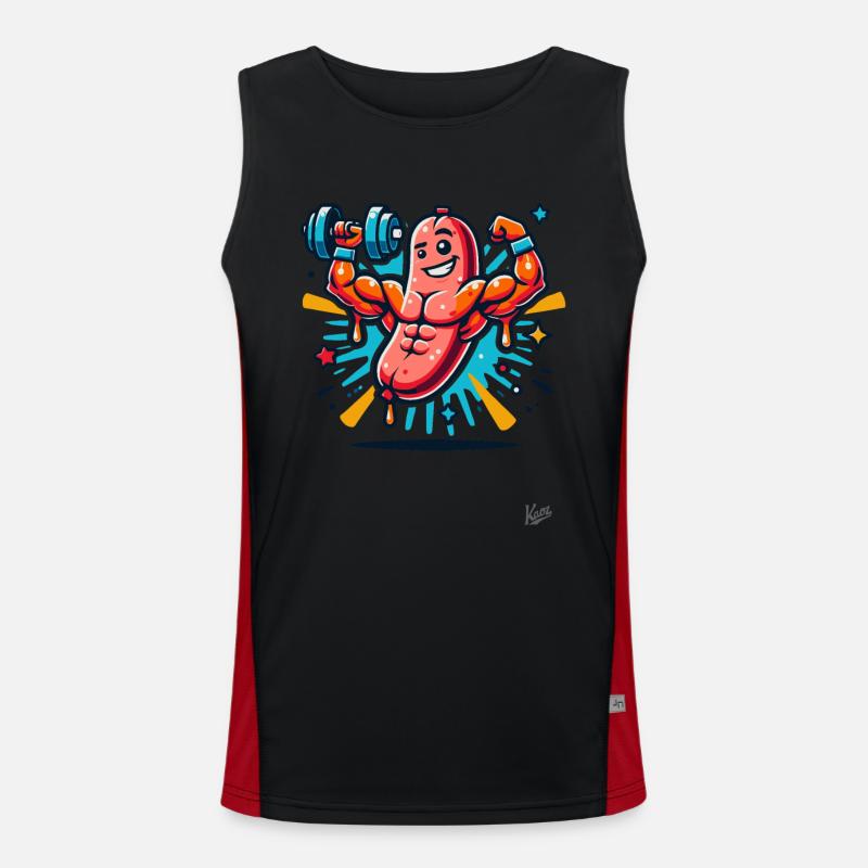Muskel-Bodybuilder Kraft-Wurst Funktionelles Kontrast-Tank Top für Männer 