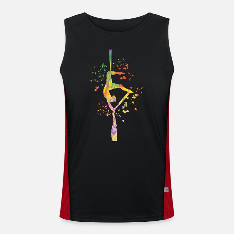 Vertical Cloth Aerial Acrobatics Aerial Silk Men's Functional Contrast Tank Top 