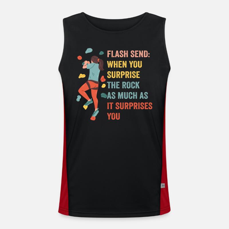 Boulderer Flash Send Bloc Débardeur respirant contrasté Homme 