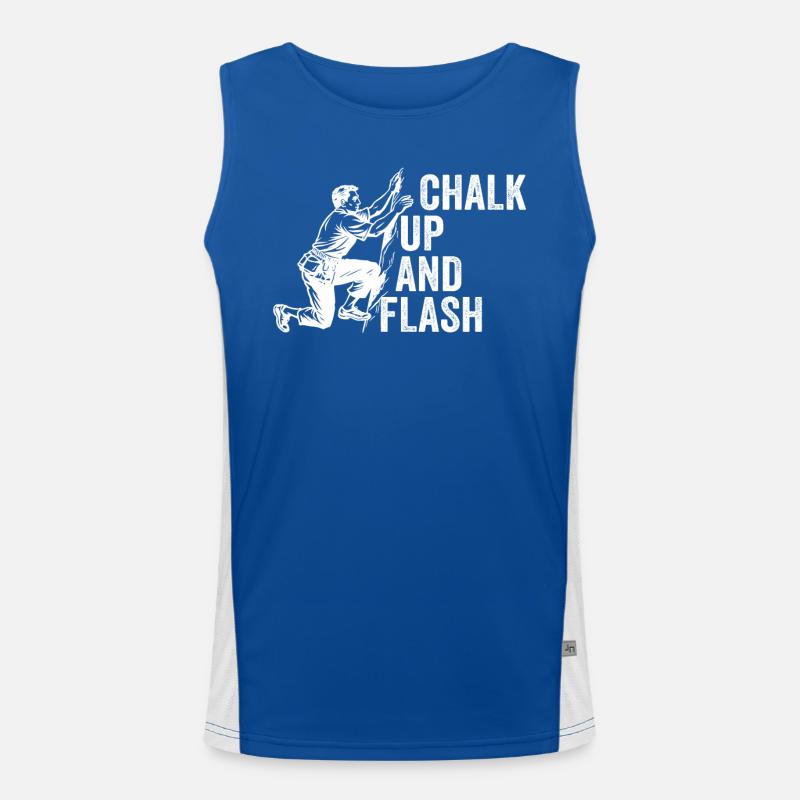 Boulderer Chalk Up Und Flash Bouldering Funktionelles Kontrast-Tank Top für Männer 