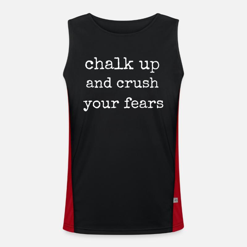 Bouldering Chalk Up Boulderer - Men's Functional Contrast Tank Top  - black/red