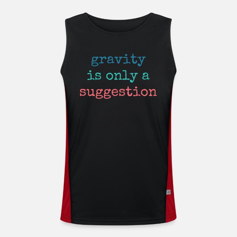 Gravity is just a suggestion boulderer Men's Functional Contrast Tank Top 