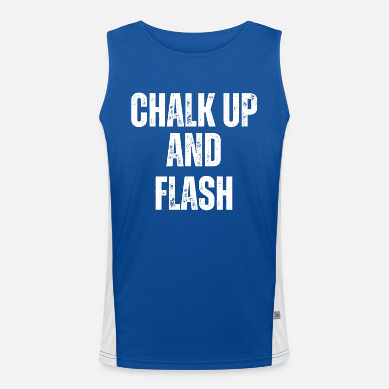 Boulderer Chalk Up Und Flash Bouldering Funktionelles Kontrast-Tank Top für Männer 