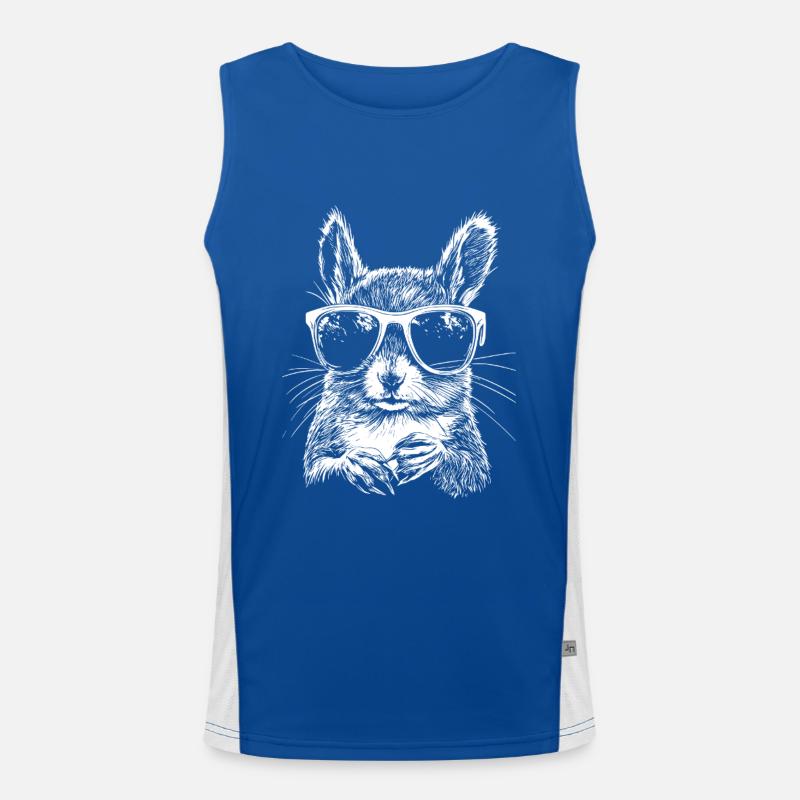 Cool Squirrel Sunglasses Summer Men's Functional Contrast Tank Top 