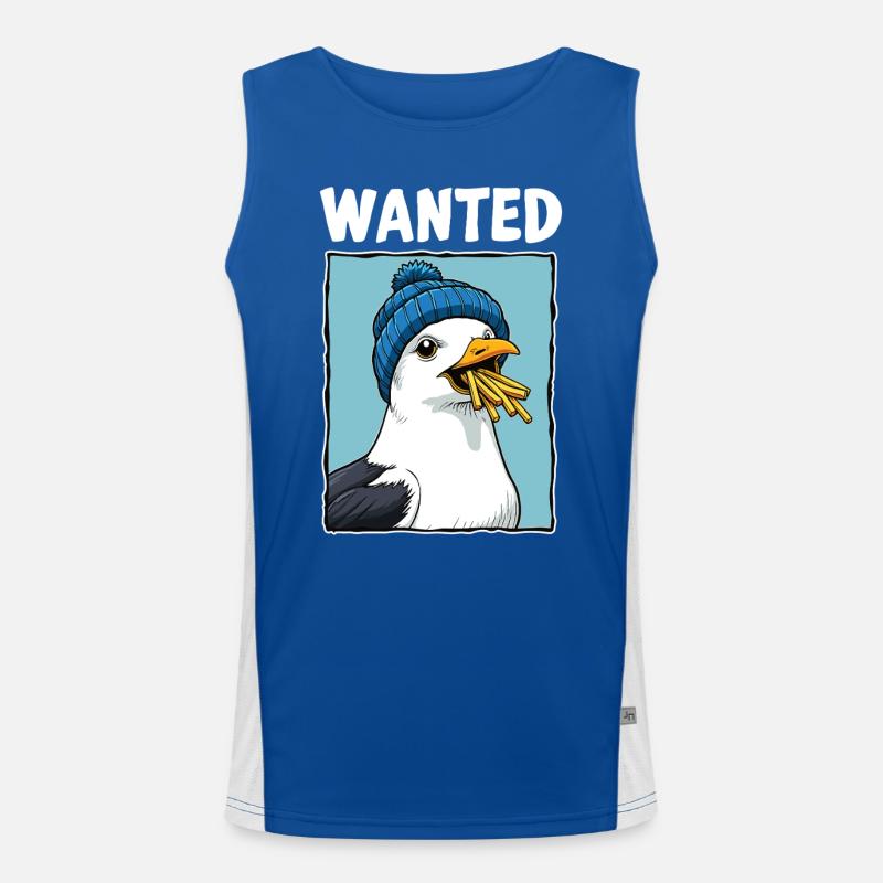 Gesuchte Pommes-möwe Funktionelles Kontrast-Tank Top für Männer 