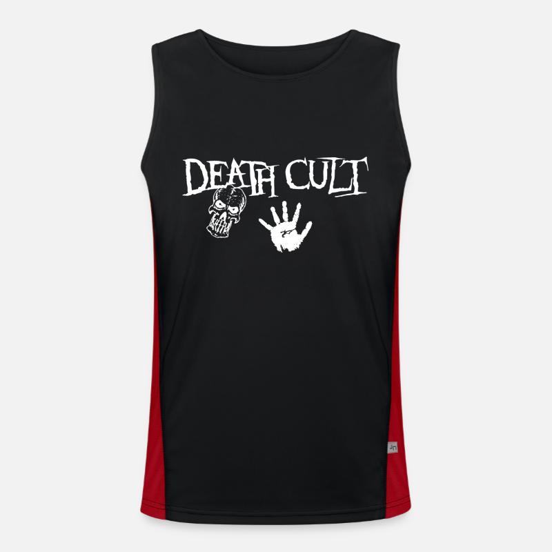 Death Cult, Skull Design Men's Functional Contrast Tank Top 