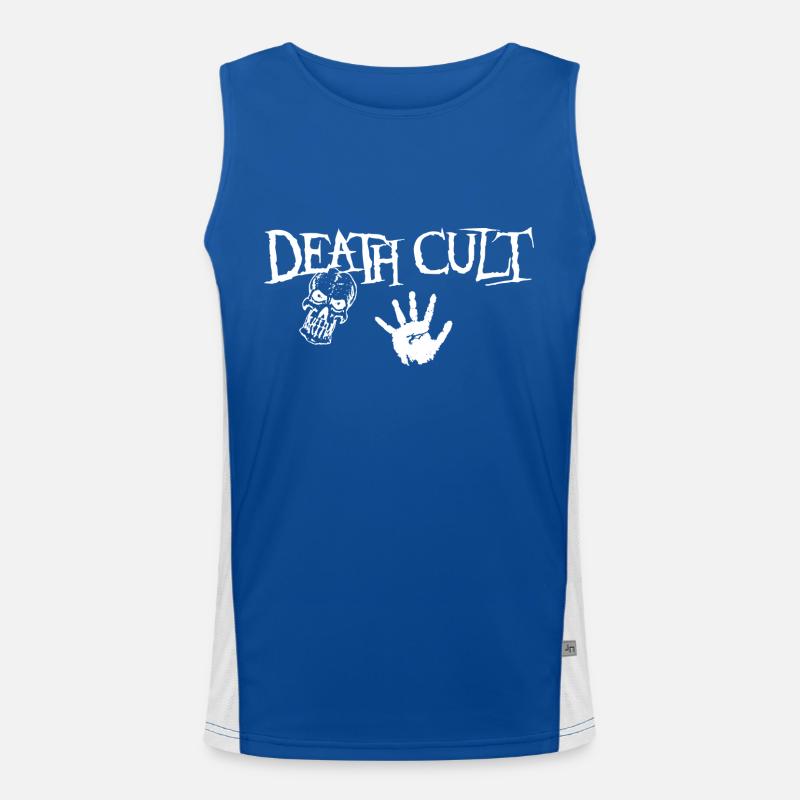 Todeskult, Skull Design Funktionelles Kontrast-Tank Top für Männer 
