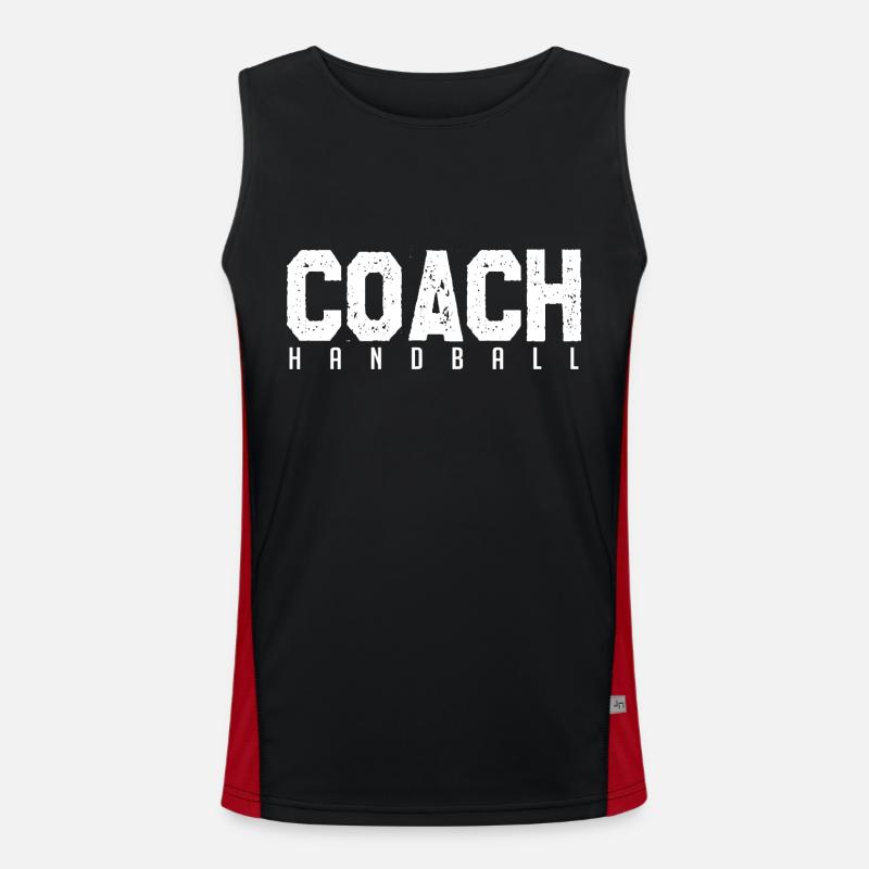Handball coach. Handball coach. coach. Men's Functional Contrast Tank Top 
