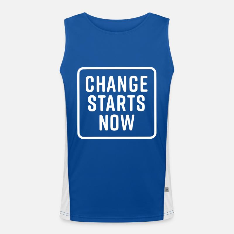 change starts now Débardeur respirant contrasté Homme 