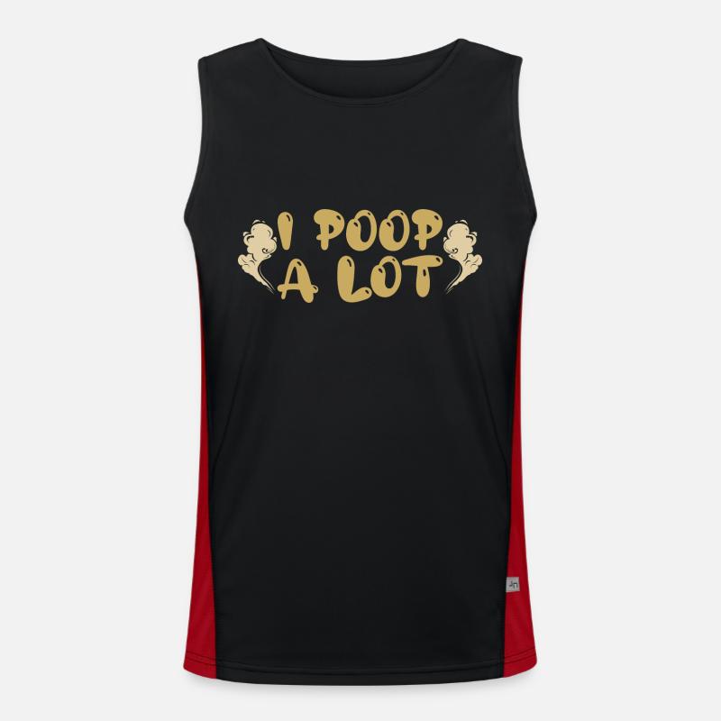 I pop a lot. Humor gift. Men's Functional Contrast Tank Top 