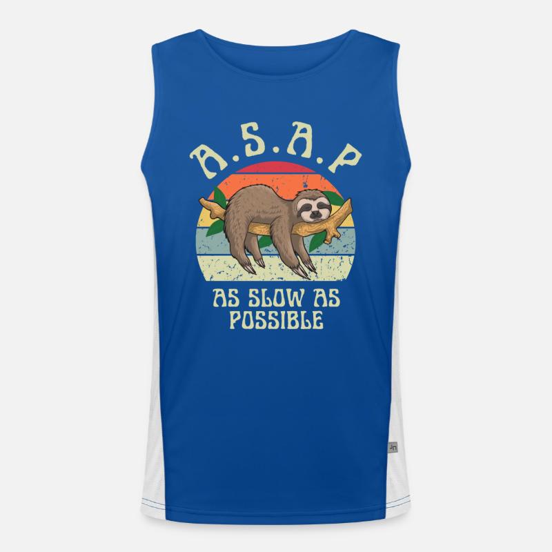 Aussi lent que possible Débardeur respirant contrasté Homme 