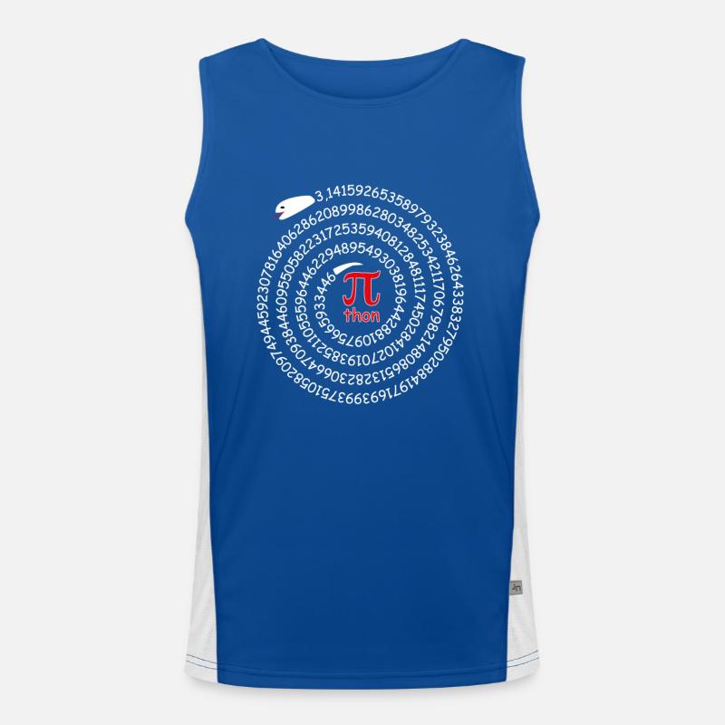 Pi Python Wortspiel Kreiszahl Schlange Mathematik Funktionelles Kontrast-Tank Top für Männer 