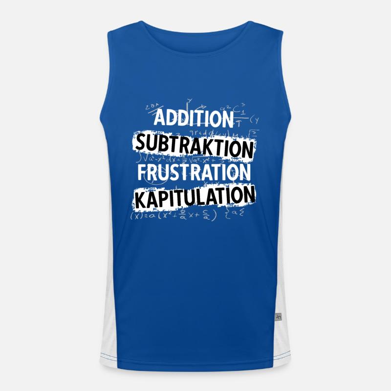 Addition Subtraktion Frustration Kapitulation Funktionelles Kontrast-Tank Top für Männer 