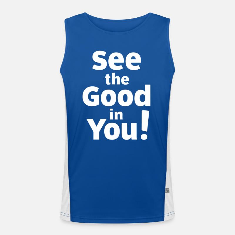 Recognize the Good in You - Positive Thinking Men's Functional Contrast Tank Top 