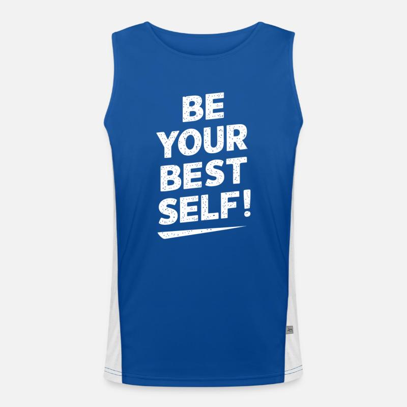 Sei Deine Beste Version Motivation Funktionelles Kontrast-Tank Top für Männer 