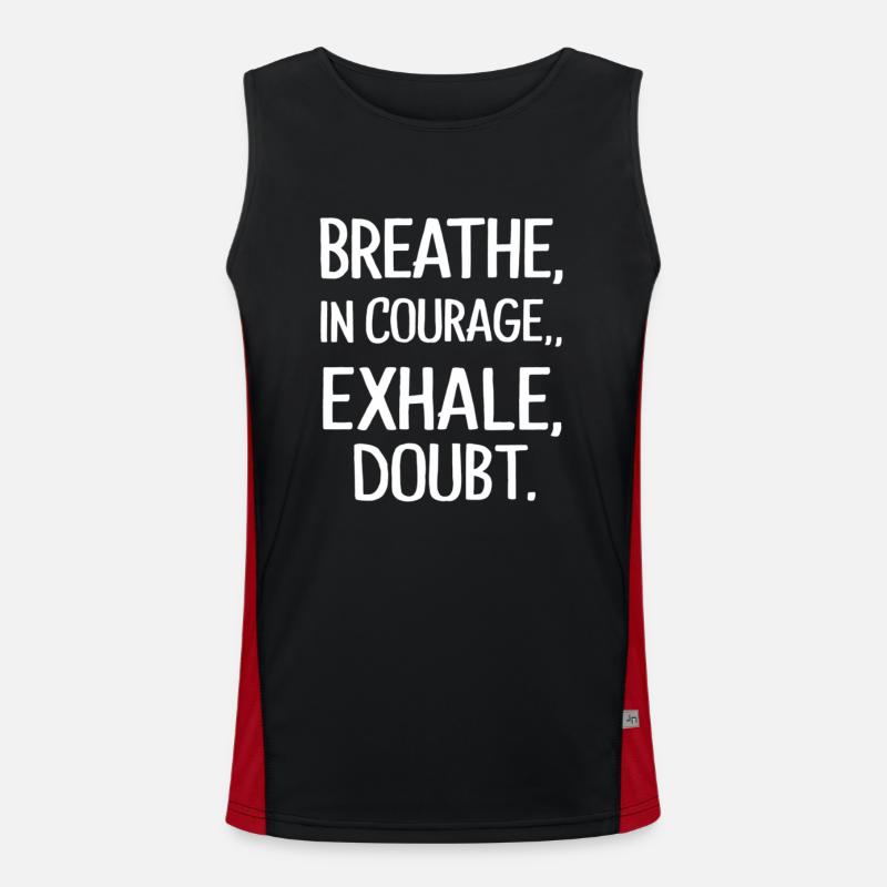 out courage a doubt - Men's Functional Contrast Tank Top - black/red