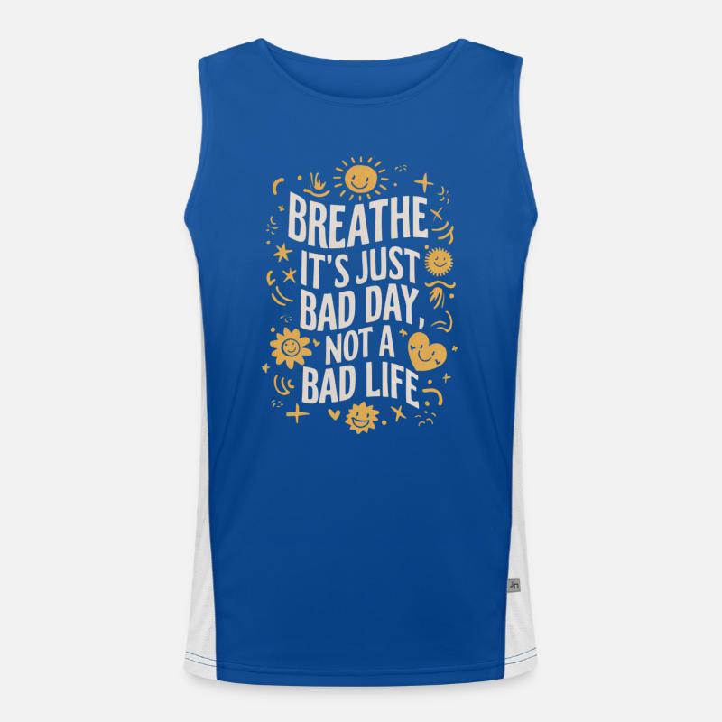Citation de motivation Deep Sunny Débardeur respirant contrasté Homme 
