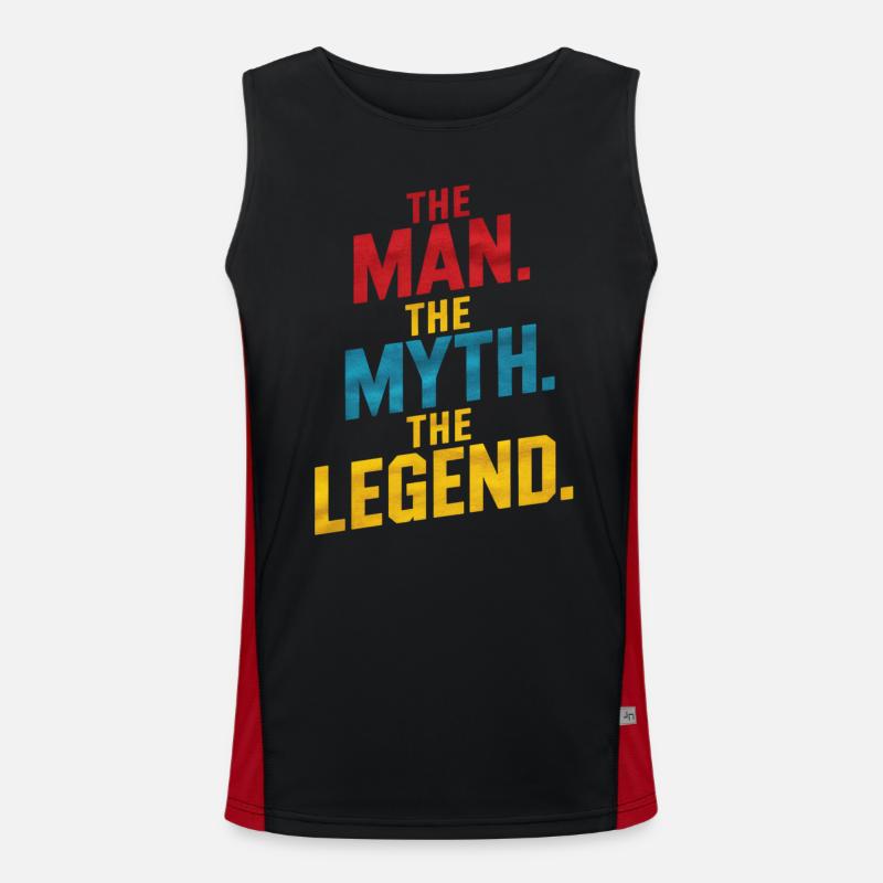 Der Mann Der Mythos Die Legende Funktionelles Kontrast-Tank Top für Männer 