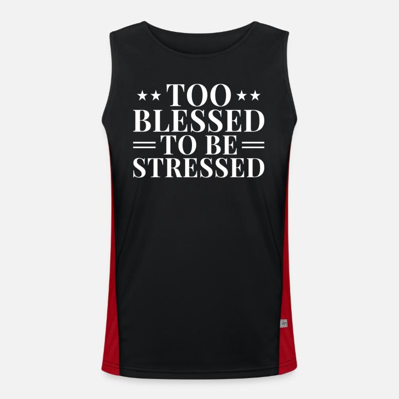 Too to be baptized - Men's Functional Contrast Tank Top  - black/red