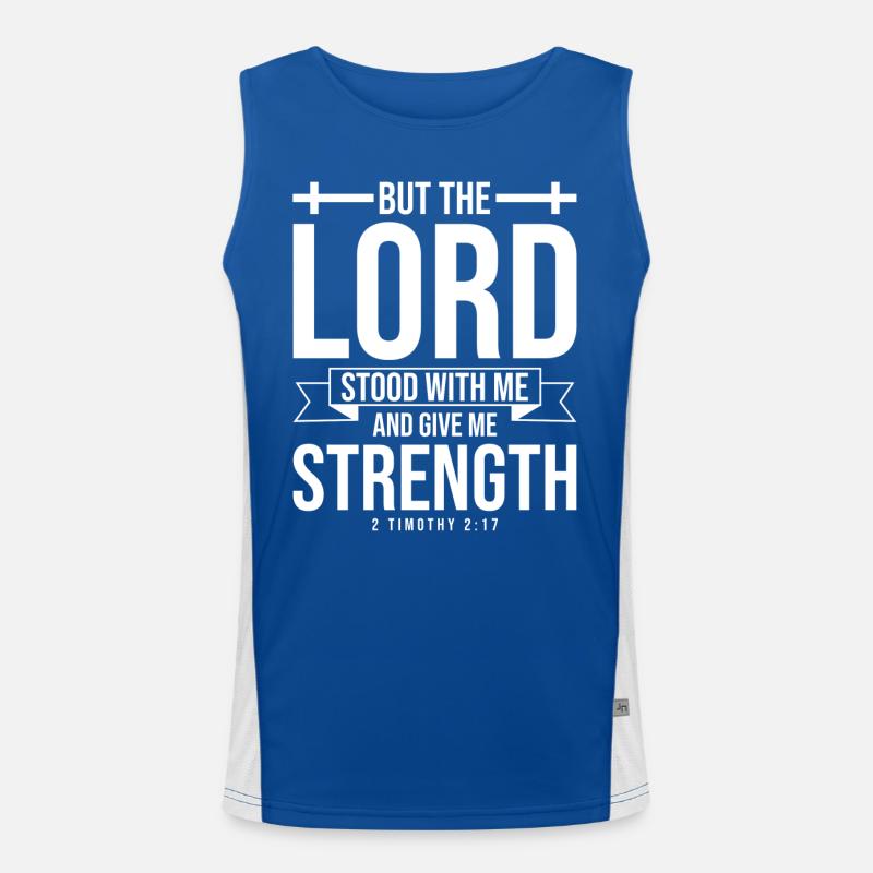 The Lord stood by me and gave me strength 2 Men's Functional Contrast Tank Top 