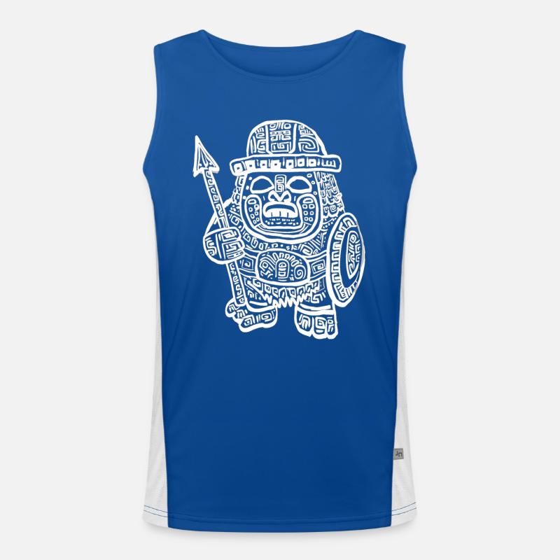 Maya Gott Maya Mythologie Buluc Chabtan Krieger Funktionelles Kontrast-Tank Top für Männer 