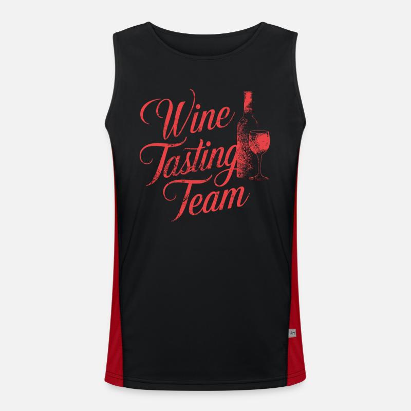 Conception graphique de l’équipe de dégustation de vins Débardeur respirant contrasté Homme 