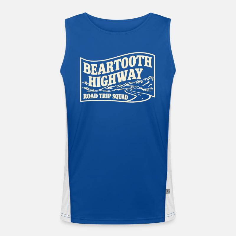 Beartooth Highway Road Trip Squad Abenteuer Funktionelles Kontrast-Tank Top für Männer 