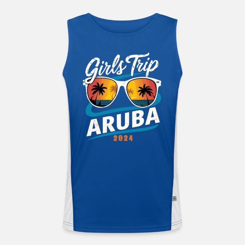 Girls Trip Aruba 2024 Funktionelles Kontrast-Tank Top für Männer 