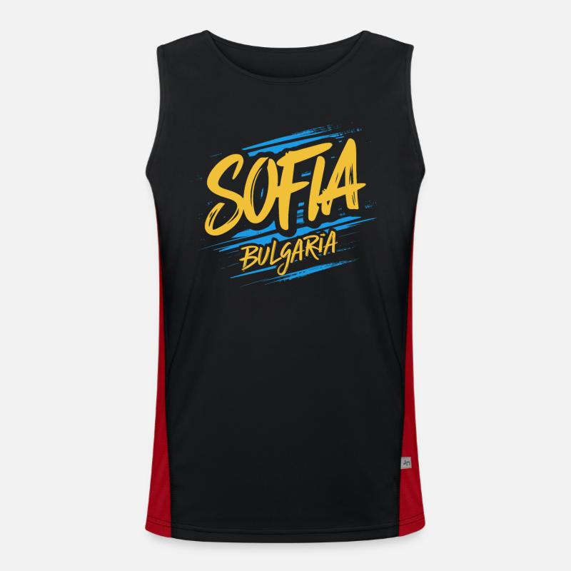 Sofia Bulgarien Souvenir Funktionelles Kontrast-Tank Top für Männer 