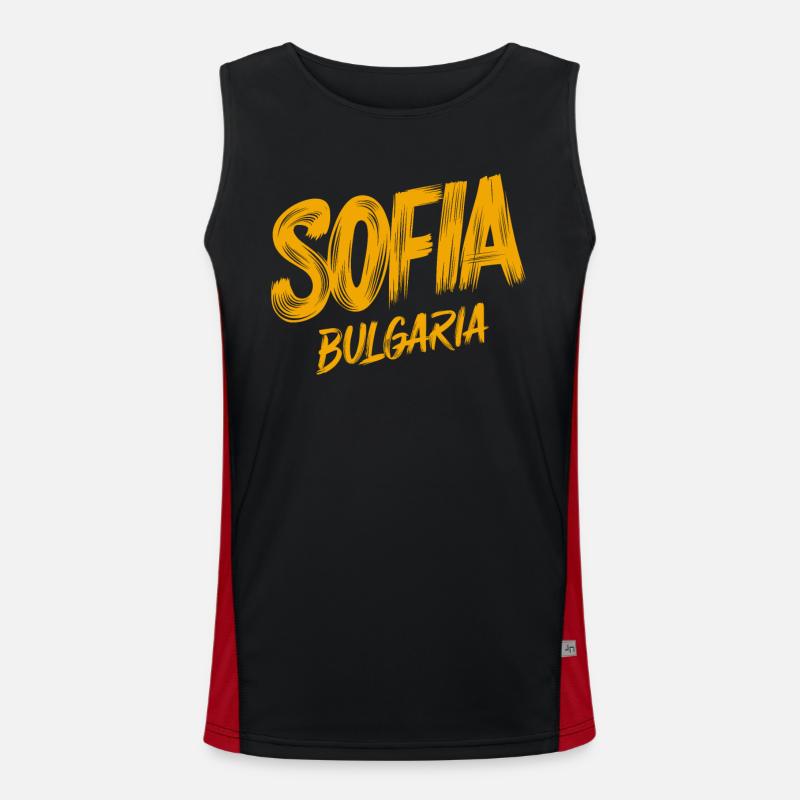 Sofia Bulgarie Souvenir Débardeur respirant contrasté Homme 